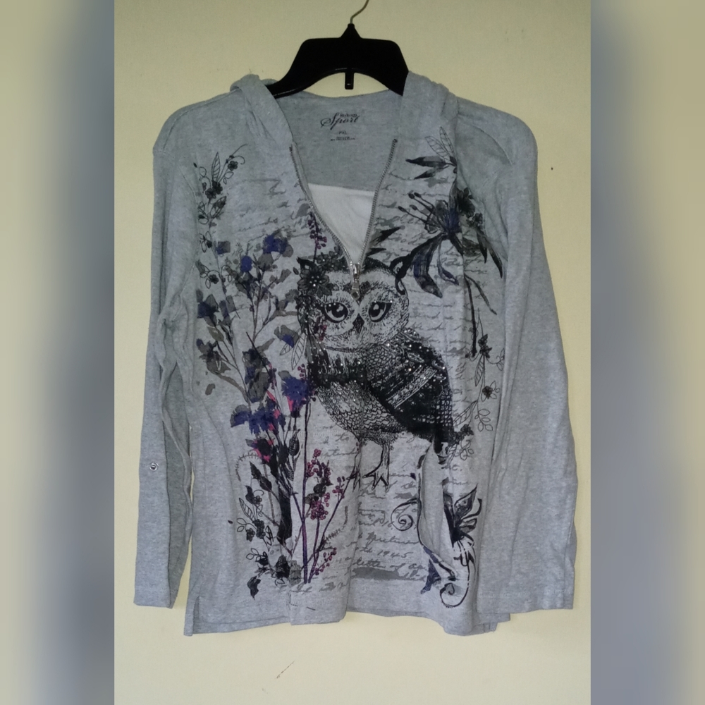 Women's L/s shirt with hood